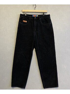 Empyre Corduroy Relaxed Fit Black Skate Pants Baggy Style Size 32 Mens